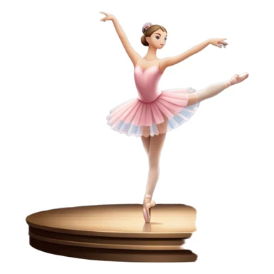 Icon for Ballet: a theater stage with silhouette of a ballerina in an elegant pose, surrounded by spotlight and stage lights. The icon should convey the grace and beauty of ballet, with focus on the dancer and the dramatic lighting. Transparent background. sticker