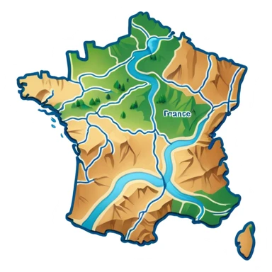 carte de la france sticker