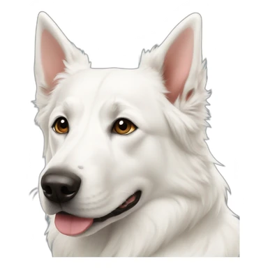 white swiss shepard dog sticker
