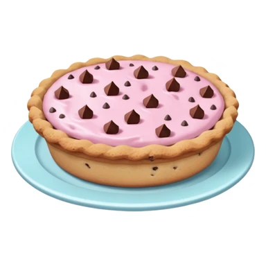 Pink pastel chocolate chip cookie pie sticker