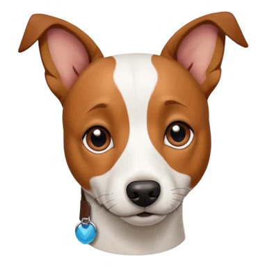 a white jack russell the size of a kelpie sticker