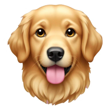 Golden retriever with a pink  ྀིྀི sticker