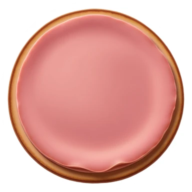 single slice of pink bologna, simple, clear sticker