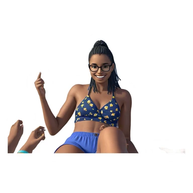 carefree girl at the ocean sticker