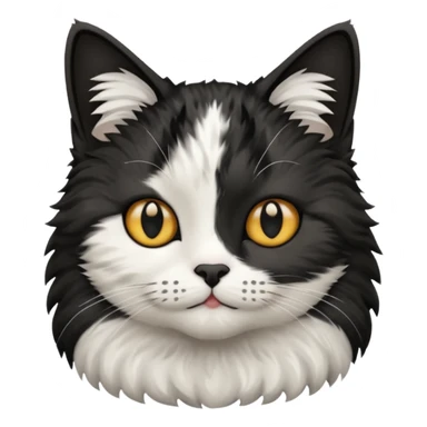 Cat black and white stain sticker