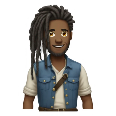 🗿with dreads sticker