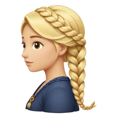 a secluded blonde piece of a hair braid sticker