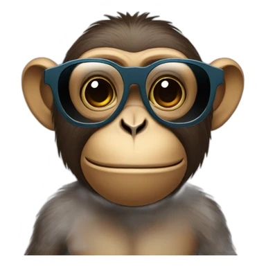 Monkey in sunglasses with iphone sticker