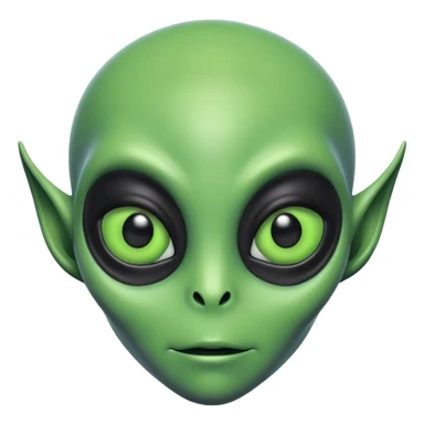 Alien with black eyes sticker