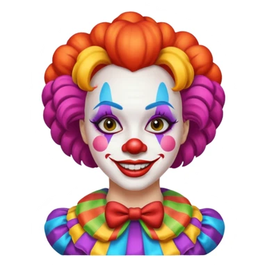 Woman in clown makeup sticker
