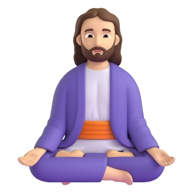 Jesus meditating, peaceful expression sticker