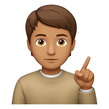 man pointing down sticker