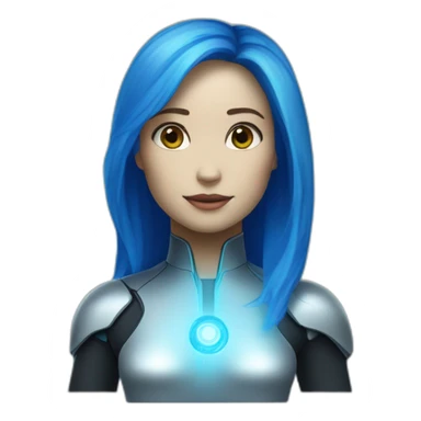 Blue Cortana Hologram sticker