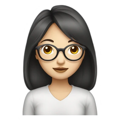 Fille asiatique avec lunette sticker