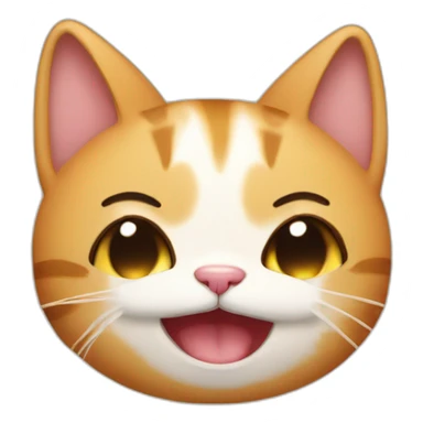 cat upside down crying and laughing sticker