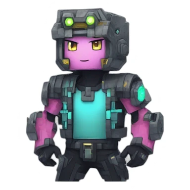 Pokemon Cyberpunk Minecraft City sticker