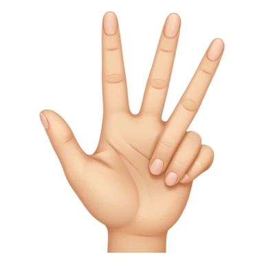 3 finger peace sign sticker