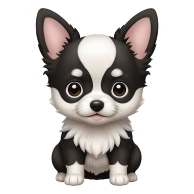 Chihuahua  maltese puppy black and white￼ sticker
