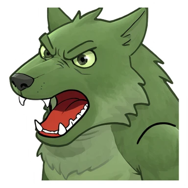 A wolf getting angry sticker