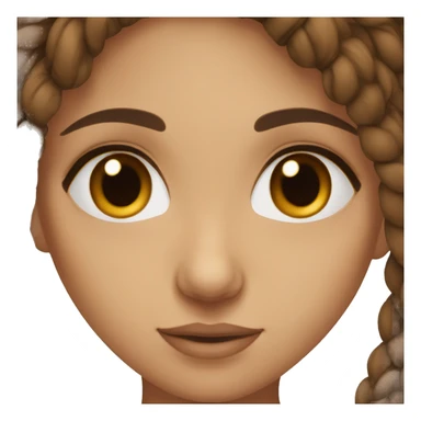 Khazajistan girl brown eyes and tied brown hair sticker