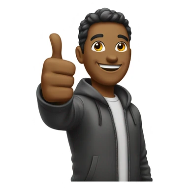 Cool face with a thumb up sticker