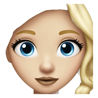 Blonde blue eyes princess big lips big lashes sticker