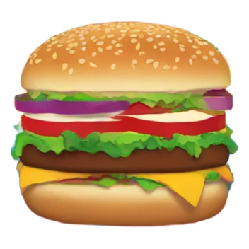 Pride flag with burger on it sticker