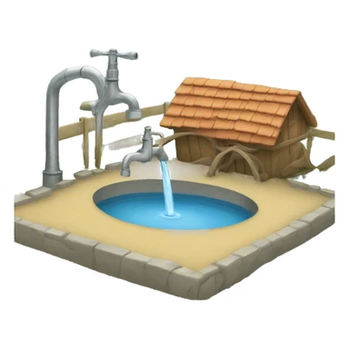 estanque de agua potable rural sticker