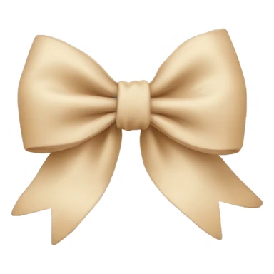 Beige bow sticker