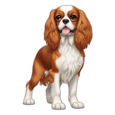  Cavalier King Charles Spaniel full body stand up sticker