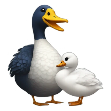 Pato y cisne sticker