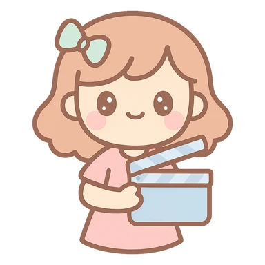 a girl as a film character sticker