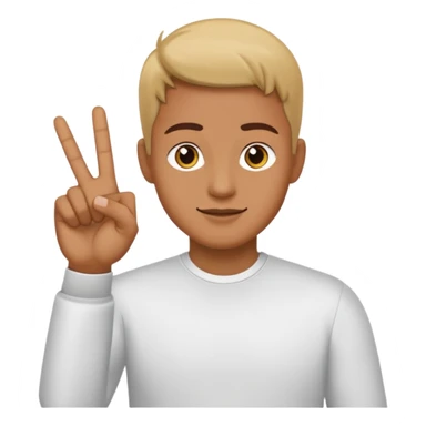 a Yvl flashy hand sign sticker