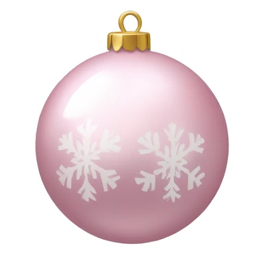 Light Pink Christmas bauble sticker