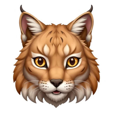 A high-resolution photo-realistic digital illustration of a majestic lynx sticker