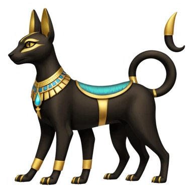 Anubis-Umbreon-Bastet-Fakémon-hybrid-creature (full body)  sticker