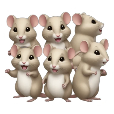 rodent disco party sticker