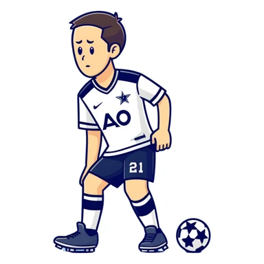Tommy playing for spurs sticker