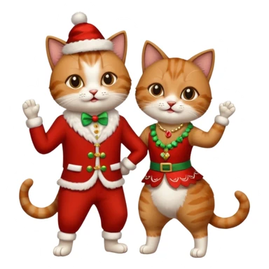 Cats couple salsa dancing  sticker
