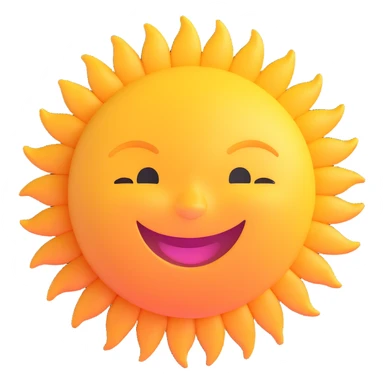 smiling sun sticker