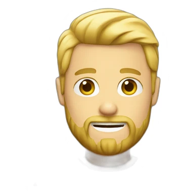 Blond guy with fade and beard in a t shirt sticker