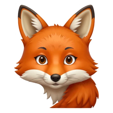 Fox holding his nose sticker