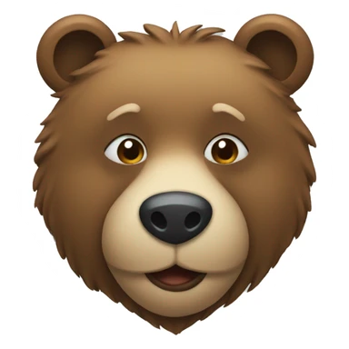 Love face with bear sticker