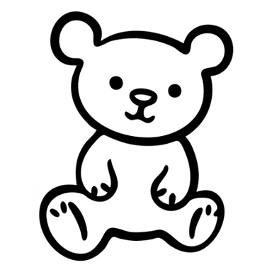 Cute bear cub sitting sticker