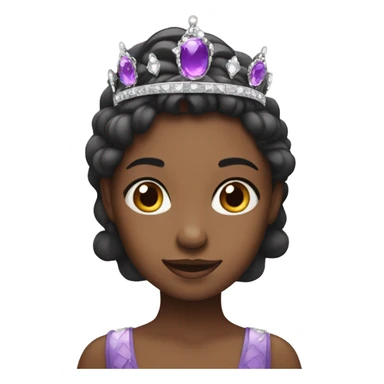 Girl with purple tiara sticker