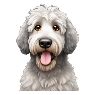 dark merle labradoodle sticker