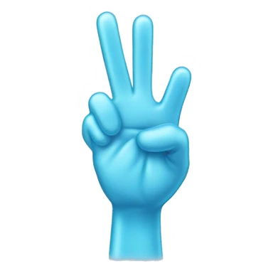 Iced peace sign with fingers sticker