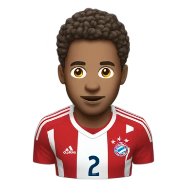 bayern münchen player running big head sticker