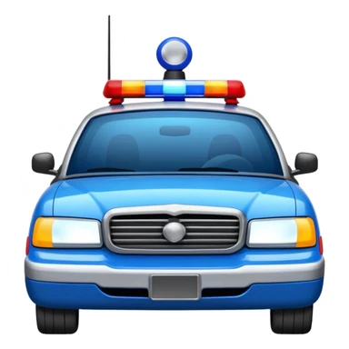 police car with lights on flashing sticker