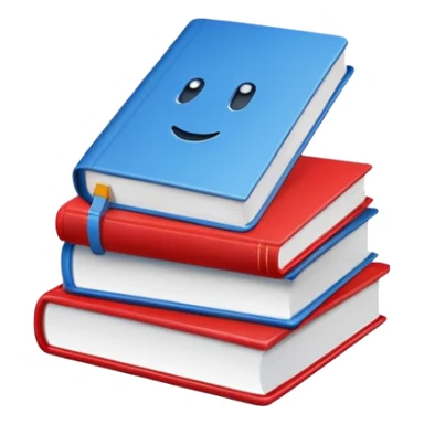 books color red blue sticker